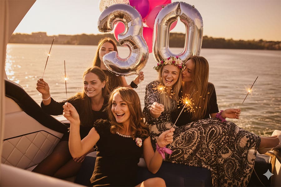 Alquiler de un barco con patrón para cumpleaños en Benalmádena
